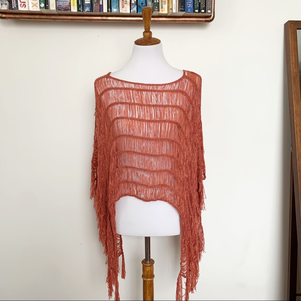 SOLD // Cecico // Fringe Poncho // Medium